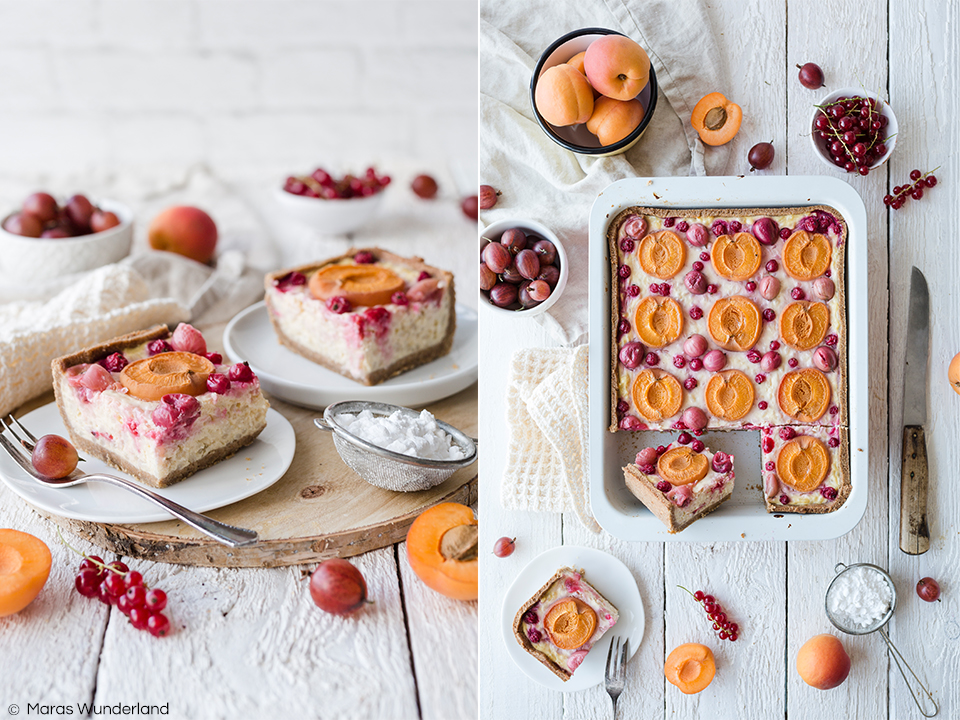 Fruchtig, erfrischender Aprikosen-Milchreiskuchen