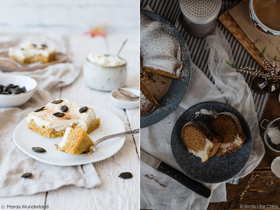 Kürbis Runde bei Ein Herz für Klassiker: Kürbis-Schmandkuchen & Pumpkin Bread mit Cheesecake Füllung