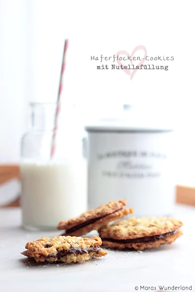 Haferflockencookies mit Schoki & Nutella