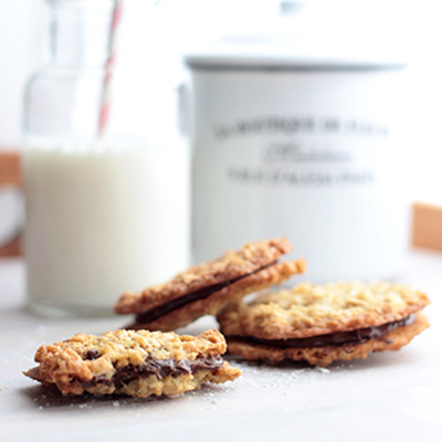 Haferflockencookies mit Schoki & Nutella