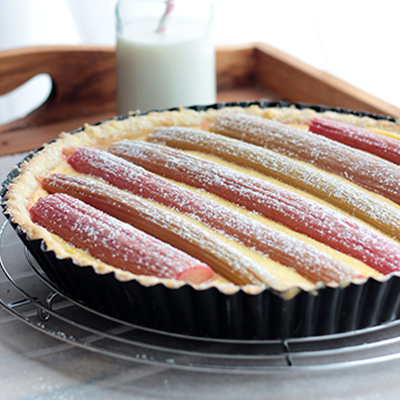 Rhabarber-Pudding-Tarte