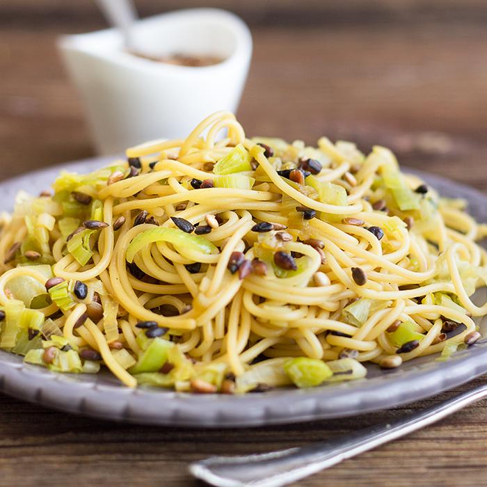 Spaghetti-Lauch-salat