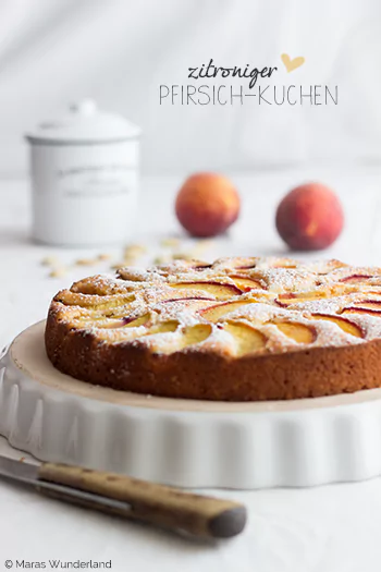 Zitroniger Pfirsich-Kuchen