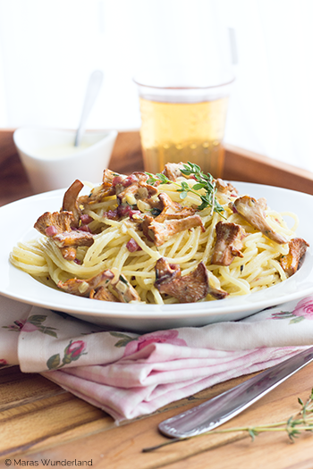 Spaghetti mit Pfifferlingen