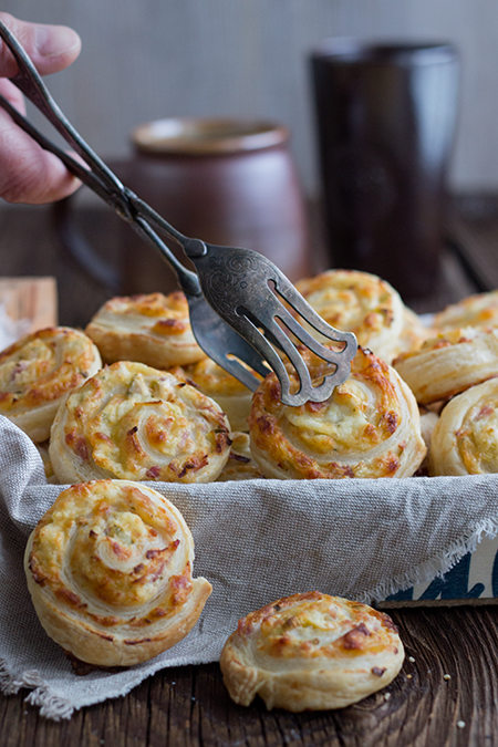 Käse-Schinken-Schnecken