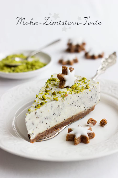 Mohn-Zimtstern-Torte