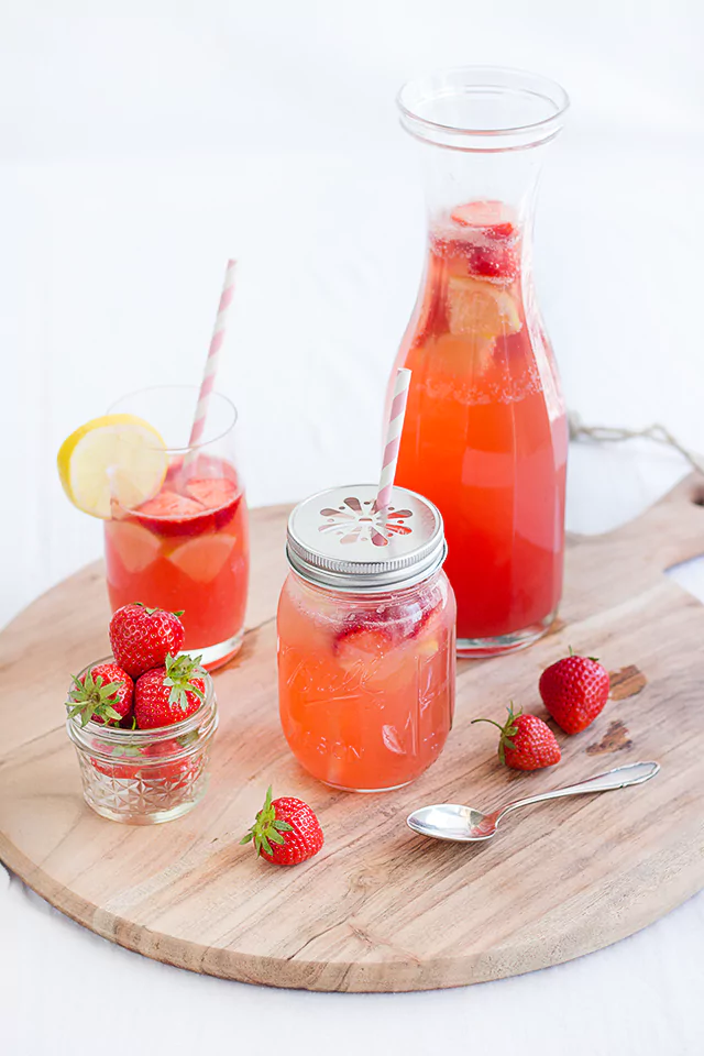Erdbeer-Melonen-Drink