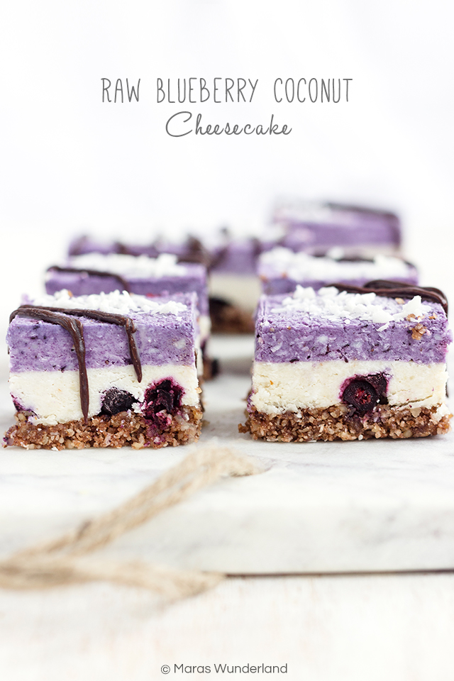 Raw Blueberry Coconut Cheesecake