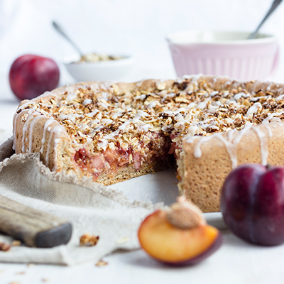 veganer Pflaumen-Streuselkuchen