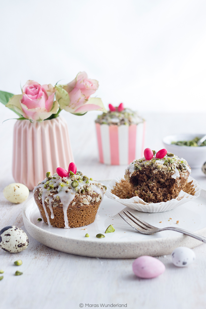 Gesunde Ostermuffins mit Pistazien