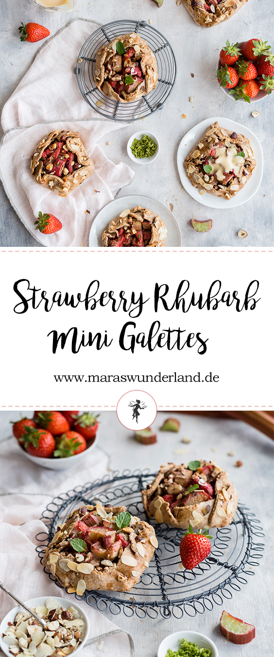 Gesunde Erdbeer-Rhabarber-Galettes in mini