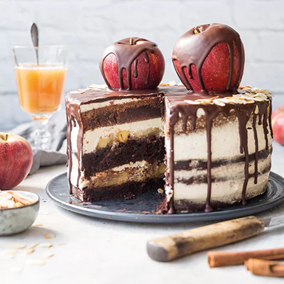 Apfel-Schokoladentorte mit Skyr-Creme