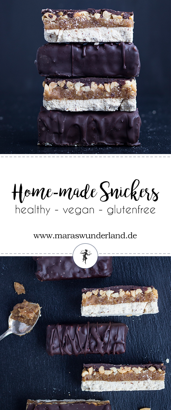 vegan, healthy, glutenfree Snickers • from Maras Wunderland