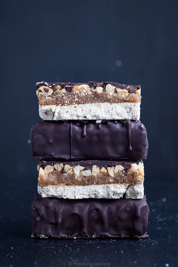 vegan, healthy, glutenfree Snickers • from Maras Wunderland