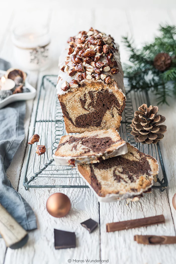 Weihnachtlicher Marmor-Gewürzkuchen