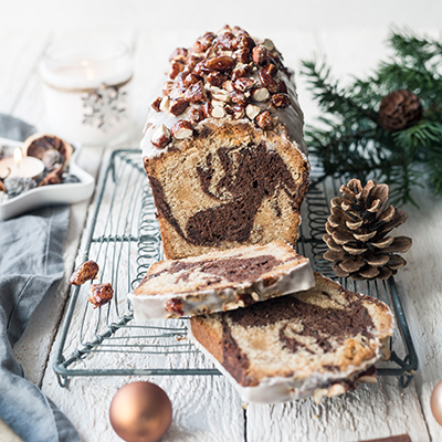 Weihnachtlicher Marmor-Gewürzkuchen