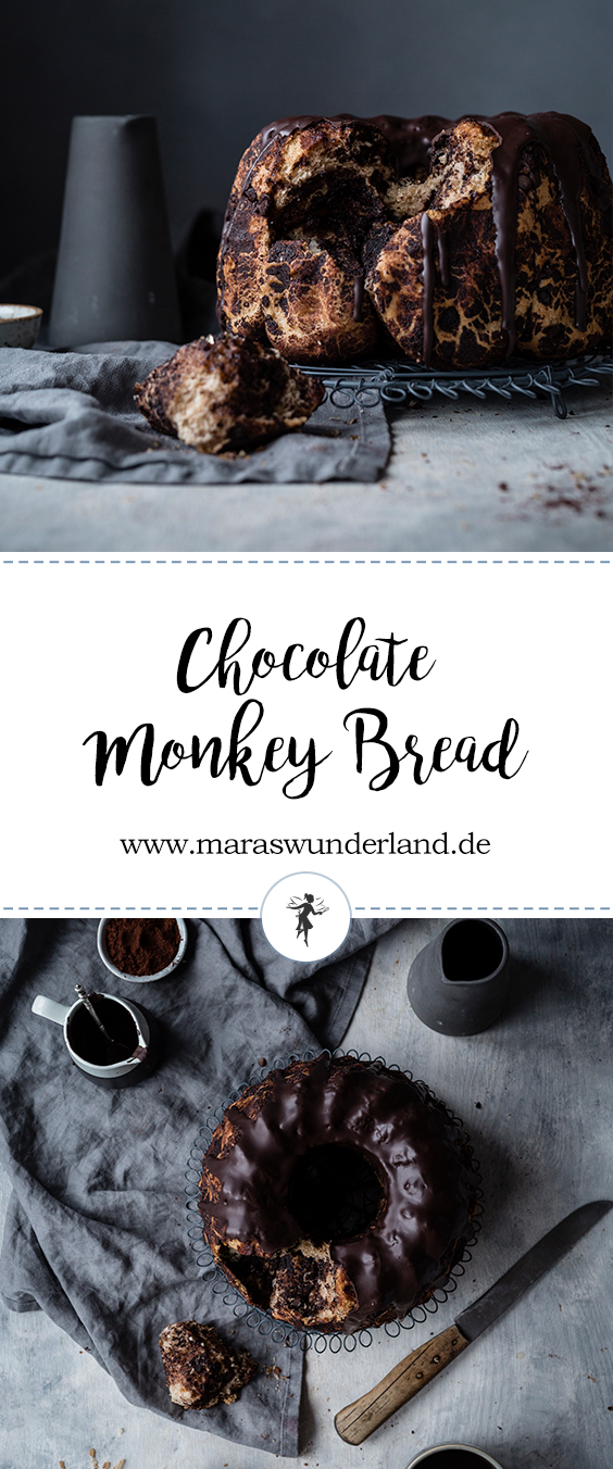 {Werbung} Rezept für Chocolate Monkey Bread. Schokoladiges Hefegebäck aus dem Gugelhupf.