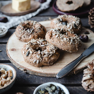 Vegane Maronen Haselnuss Bagels