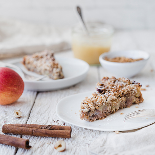 Veganer, gesunder Apfelkuchen