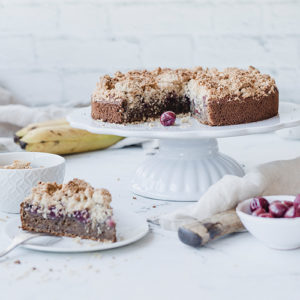 Veganer, glutenfreier Kiba-Streuselkuchen