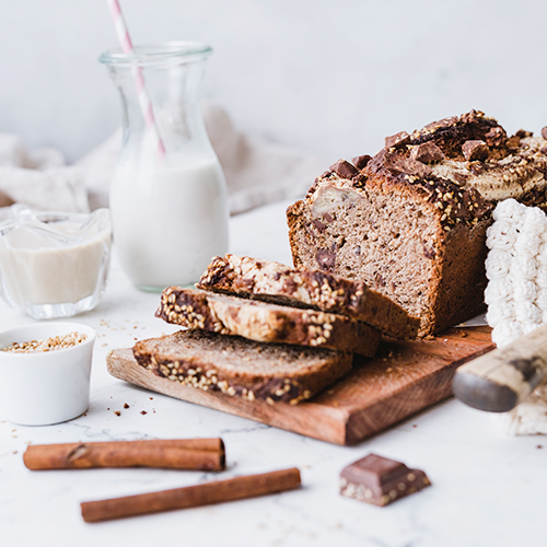 Gesundes, veganes Tahini Banana Bread