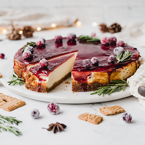 Glühwein-Käsekuchen mit Spekulatius