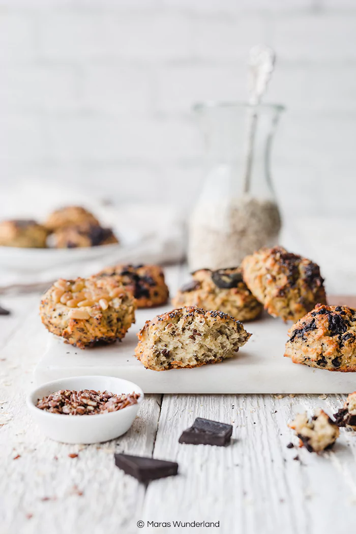 Süße & herzhafte, glutenfreie Low Carb Brötchen. Ein schnelles und einfaches Rezept. Perfekt zum Frühstück oder als Snack. • Maras Wunderland #lowcarb #lowcarbbrötchen #maraswunderland #gesundersnack #snackfürkinder #backenfürkinder #glutenfrei #glutenfreibacken