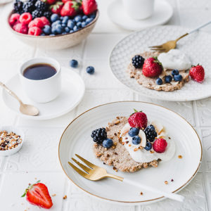 Vegane Hafertaler mit Vanillecreme