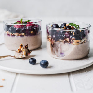 Artgerechter Kokos-Pudding mit Beeren