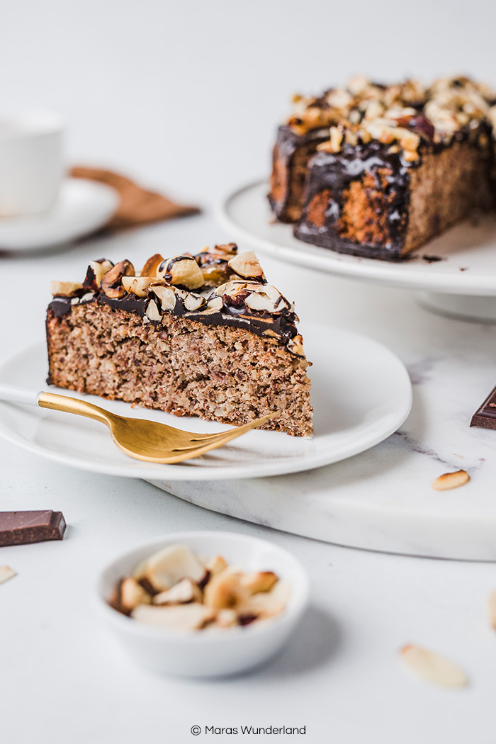 Glutenfreier Nusskuchen ohne Zucker. Gesund und RE'SET geeignet. Schnell und einfach gemacht. Zimtig und würzig. • Maras Wunderland #nutcake #glutenfree #sugarfree