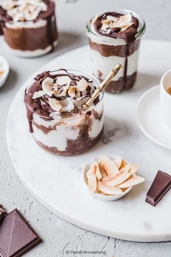 Veganes Bounty-Dessert ohne Zucker. Gesund, glutenfrei und RE'SET geeignet. In weniger als 20 Minuten fertig. • Maras Wunderland #dessert #nachtisch #vegan #sugarfree #reset
