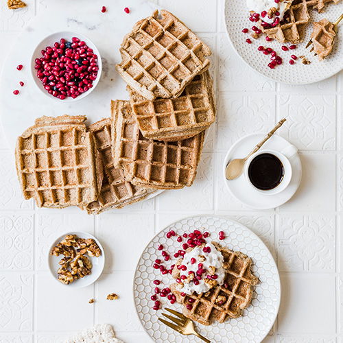 Glutenfreie und vegane Haferwaffeln