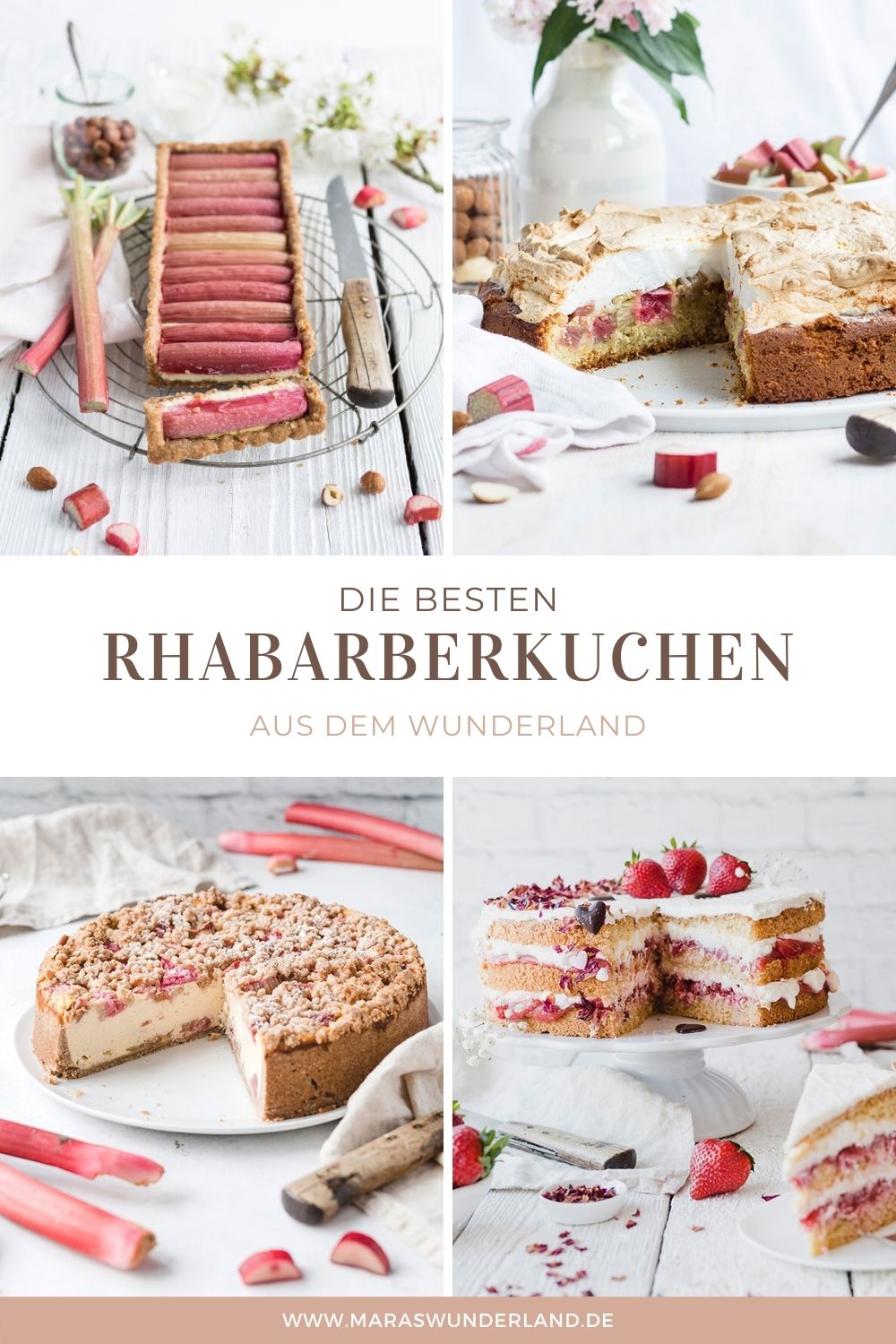 Die besten Rhabarberkuchen aus dem Wunderland