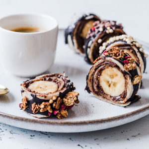Veganes Bananen Sushi