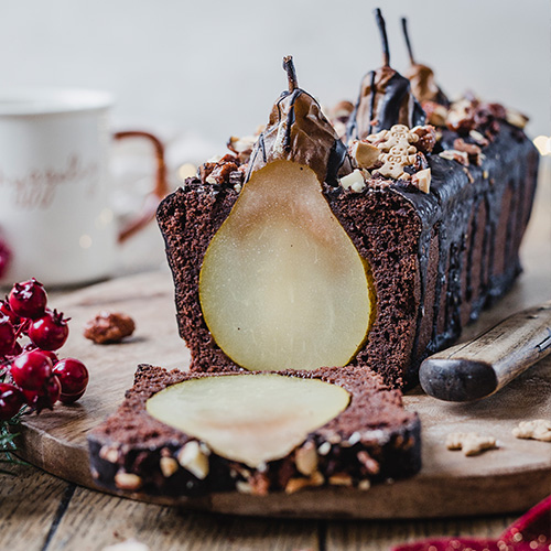 Veganer Birnen-Rotweinkuchen