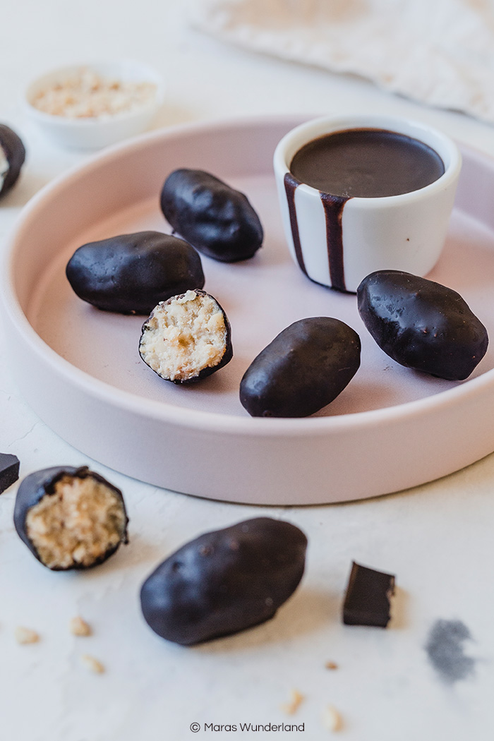 Vegane und gesündere Schokobons. Schnell und einfach gemacht. Super für Ostern. • Maras Wunderland