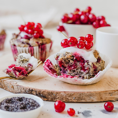 Vegane Johannisbeermuffins