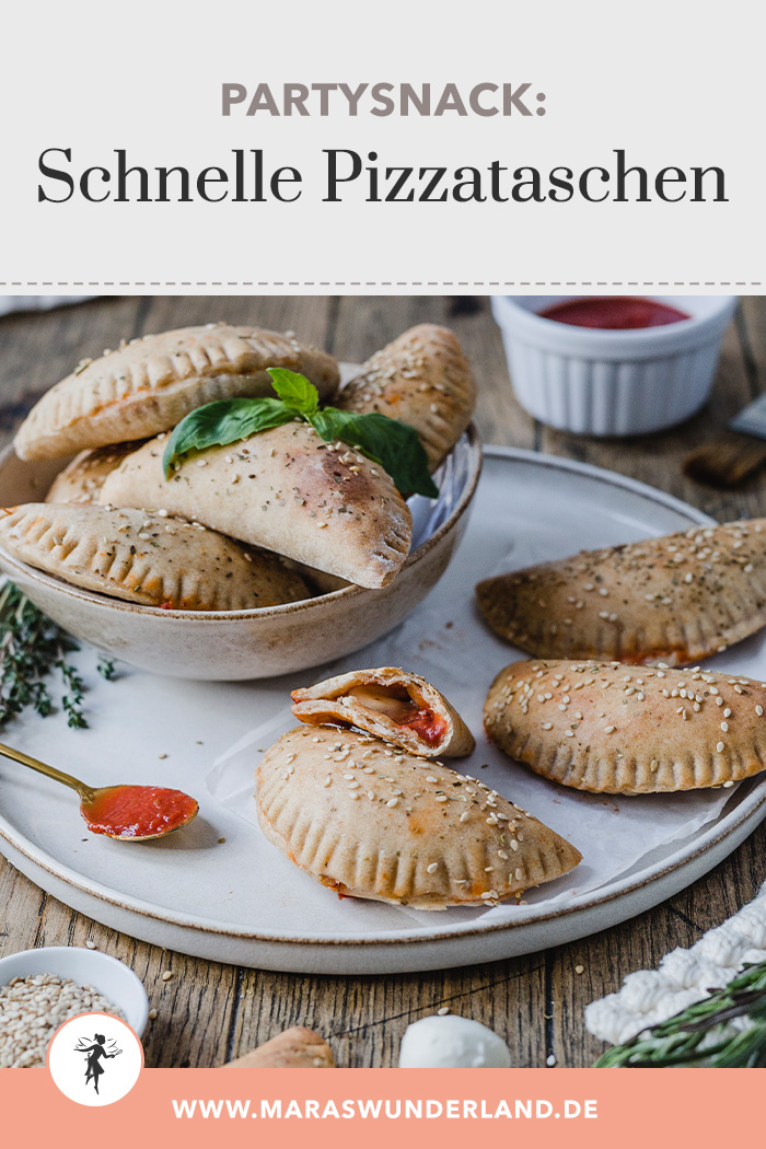Schnelle Pizzataschen ohne Hefe. Perfektes Partyfood - zB für Silvester • Maras Wunderland