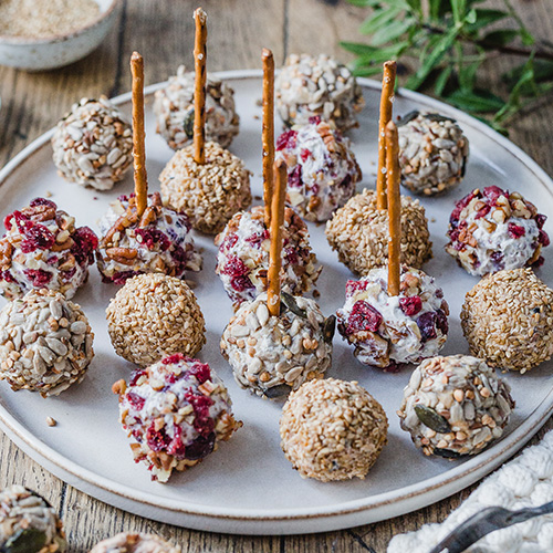 Vegane Mini Cream Cheese Balls