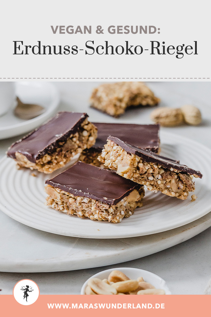 Gesunde Schoko-Erdnuss-Riegel. vegan, glutenfrei, schnell gemacht und ein toller Snack • Maras Wunderland