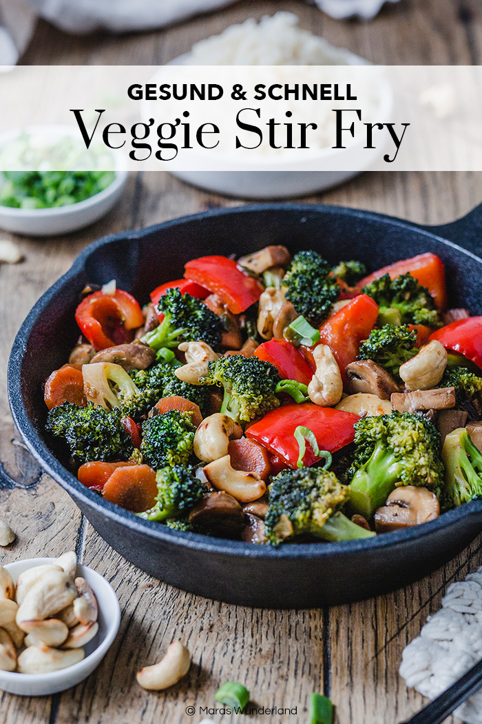 Schnelles Veggie Stir Fry. Vegan, gesund und perfekt für die günstige Feierabendküche. • Maras Wunderland