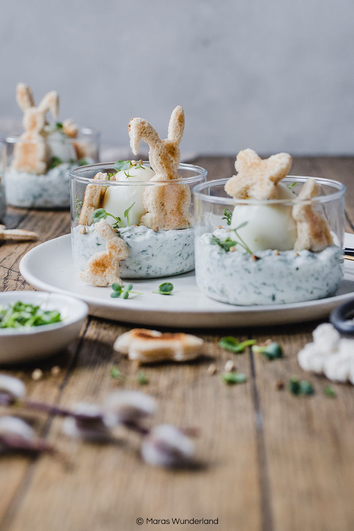 Schnelle Grüne Soße mit Ei im Glas. Gesund und mit mehr Protein. Perfekt für Ostern. • Maras Wunderland