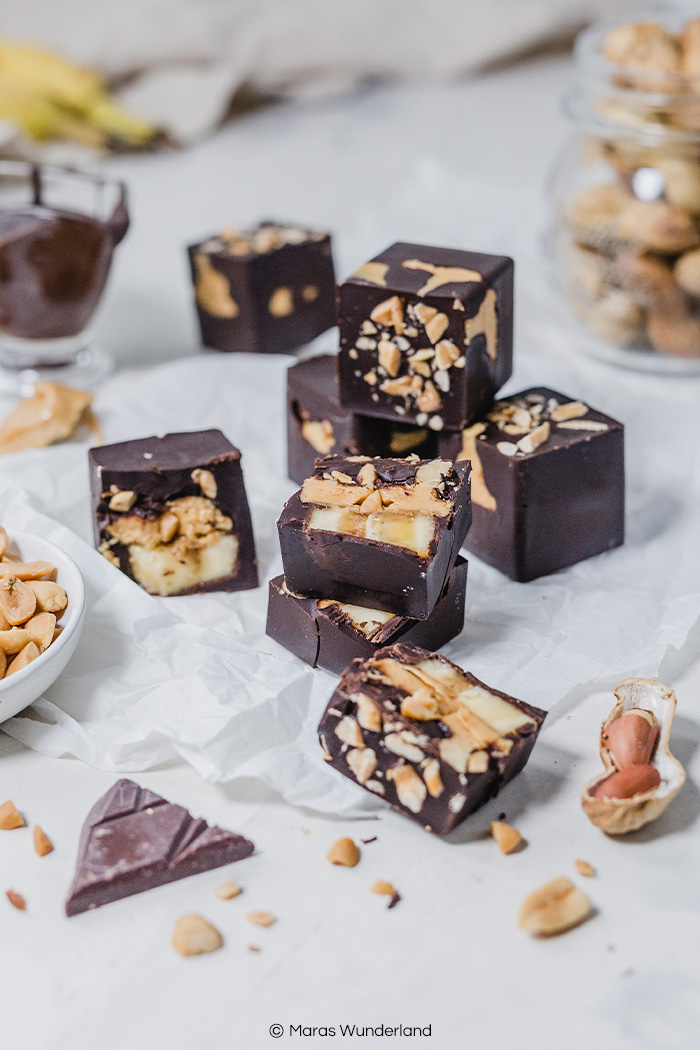 Vegane Banana Peanut Bites. Gesünder und glutenfrei. Schneller und einfacher Snack. • Maras Wunderland