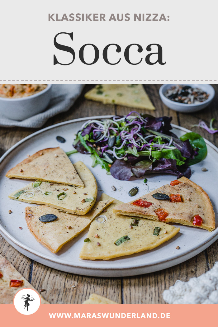Socca. Ein Klassiker aus aus Nizza, gemacht aus Kichererbsenmehl. • Maras Wunderland