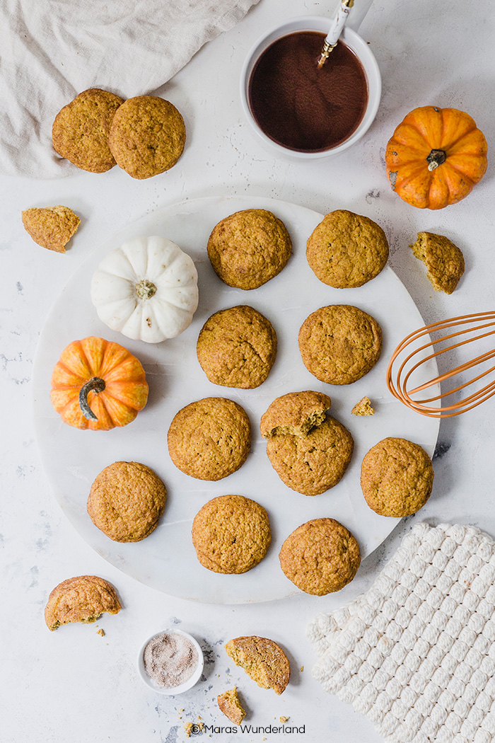 Gesündere Kürbis Cookies. Schnell und einfaches Rezept – perfekt für Halloween. • Maras Wunderland