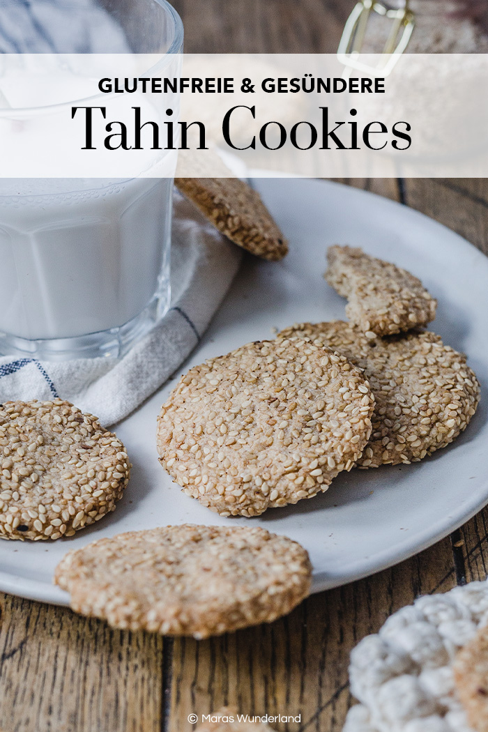 Glutenfreie Tahin Cookies. Gesündere und schnell gemachte Kekse mit Sesam. • Maras Wunderland